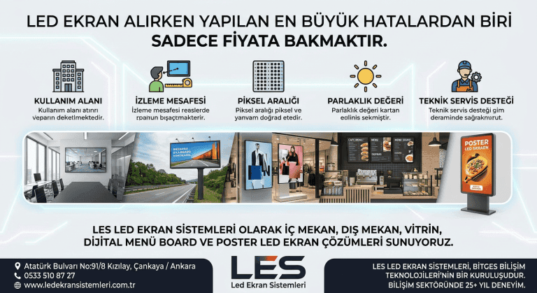 LED Ekran Alırken En Çok Yapılan 5 Hata (2026 Güncel Rehber)