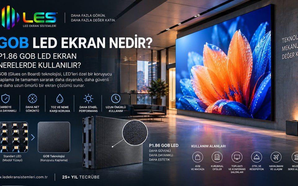 GOB LED ekran nedir P1.86 GOB LED ekran rehberi