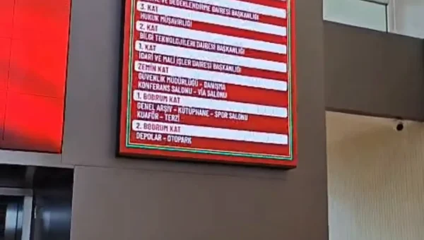 RTÜK Bilkent binasında P2.5 dijital bilgilendirme ekranı